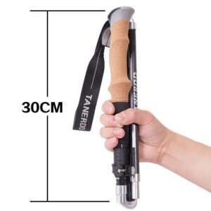 Trekking Pole Carbon Ultra-light Telescopic Folding Outer Lock Stick Mountaineering Hiking Cross-country Running Carbon Fiber Outdoor Walking Stick