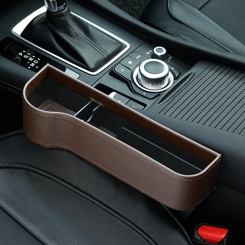 Car Seat Gap Storage Box Car Interior Gap Storage Bag Storage Box Water Cup Holder Car Leather Storage Box - Image 6
