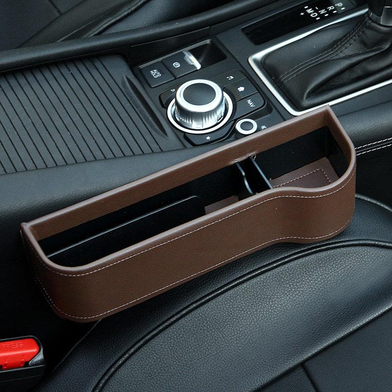 Car Seat Gap Storage Box Car Interior Gap Storage Bag Storage Box Water Cup Holder Car Leather Storage Box - Image 7
