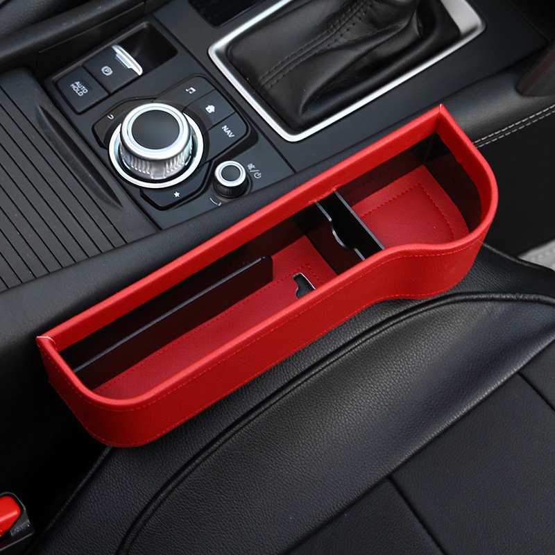 Car Seat Gap Storage Box Car Interior Gap Storage Bag Storage Box Water Cup Holder Car Leather Storage Box - Image 8