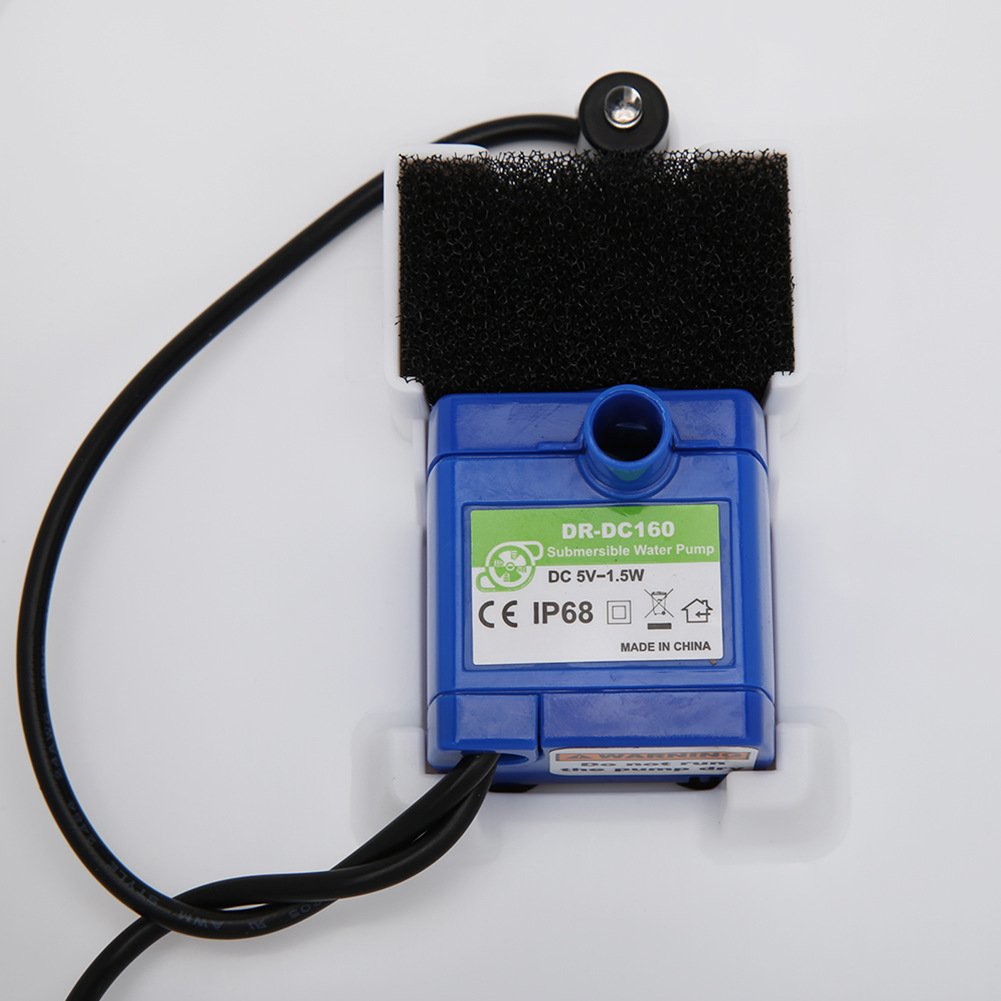 Stainless Steel Dish Pet Water Dispenser LED Light Water Shortage Self-power Off USB Socket (with Adapter) - Image 6