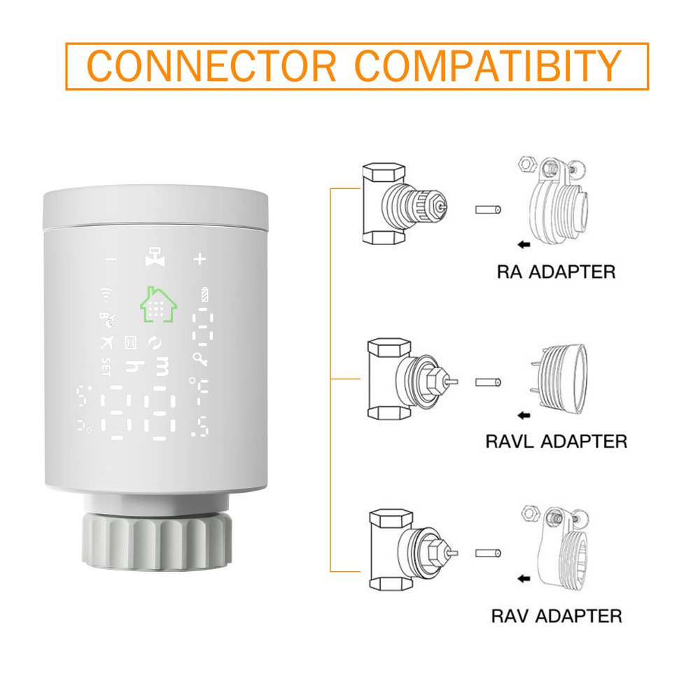 ZIGBEE Smart Radiator Valve Smart Radiator Valve Mobile Phone APP Program Selection Control Smart Thermostat - Image 3