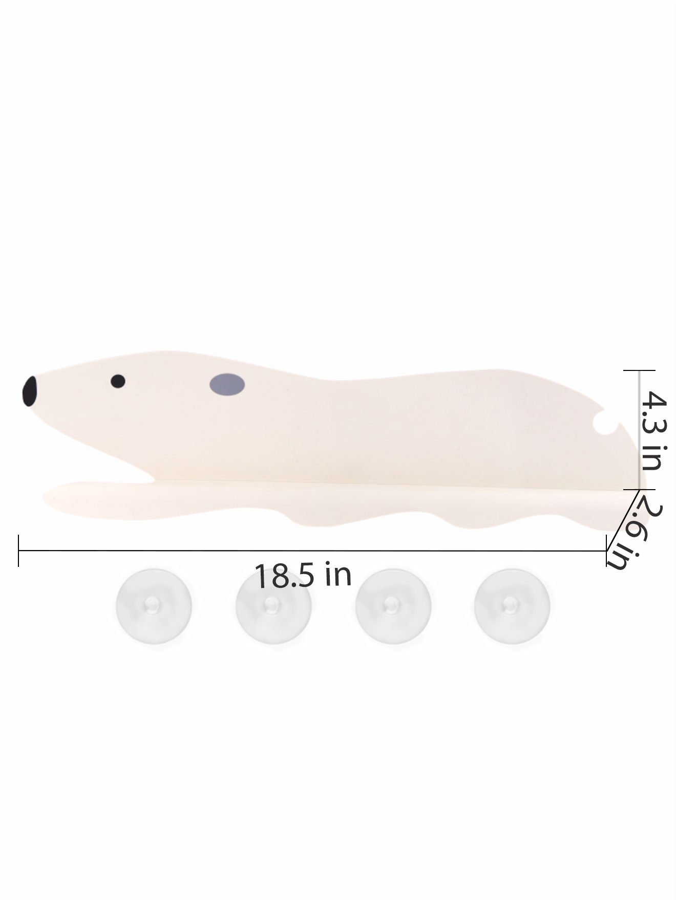 1pc Cute Bear Shaped Water Baffle - Kitchen Splash Proof Pool Baffle, Sink Splash Guard For Kitchen Bathroom, Upgraded Design Dish Washing Baffle Board, Kitchen Utensils, Sink Guard, Sink Divider, Water Splash Guard, Sink Shield, Cute Kitchen Accessories - Image 6