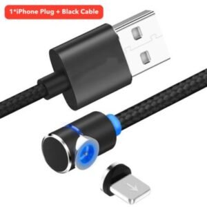 Elbow Magnetic Data Cable Suitable For Android Apple Type-C Magnetic Blind Suction Nylon Round Magnetic Charging Cable