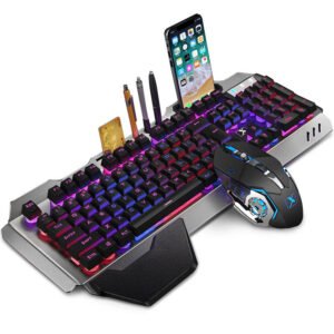 Mechanical Keyboard RGB LED Backlight Plug And Play White/Black Keyboard Ergonomic Design Waterproof Gaming Keyboard