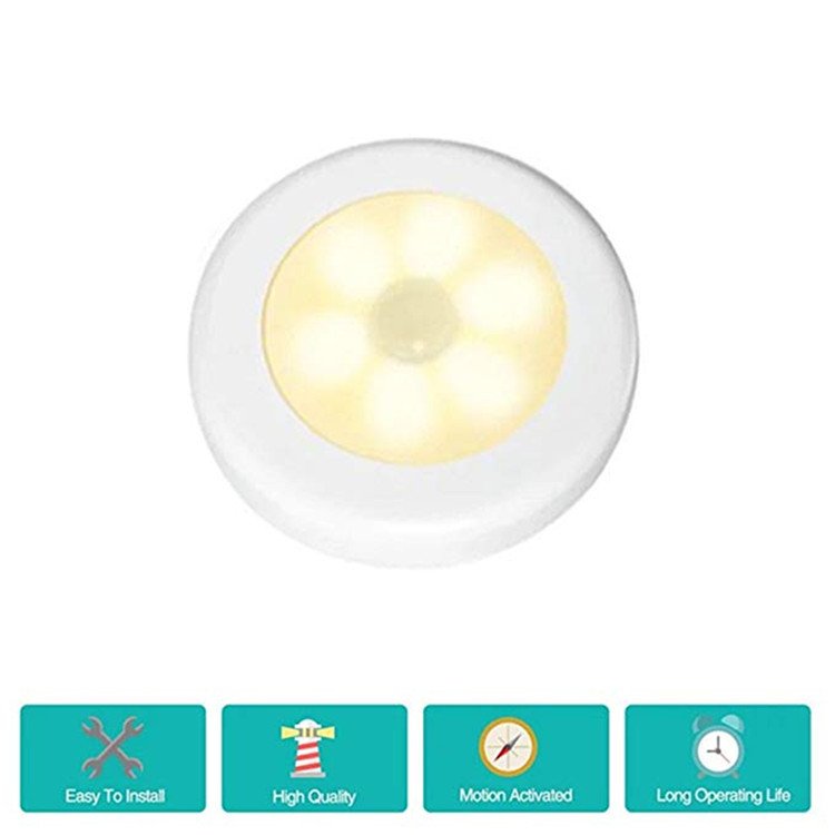 Round Sensor Light Smart Night Light LED Sensor Light Human Body Infrared Sensor Light LED Cabinet Light Wardrobe Light - Image 5