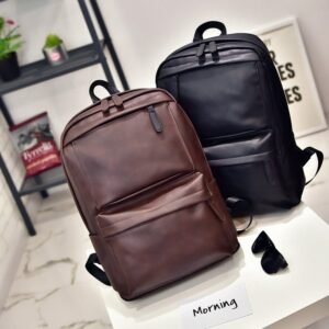 2018 New Men's Travel Bag Travel Backpack Pu Backpack Male Leisure Sports Backpack