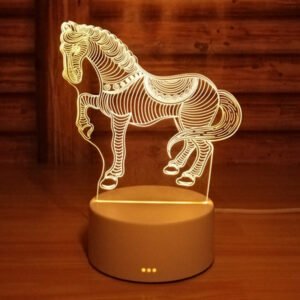 3d Night Light Colorful Touch Remote Control Ins Creative Acrylic Bedroom Bedside Led Table Lamp