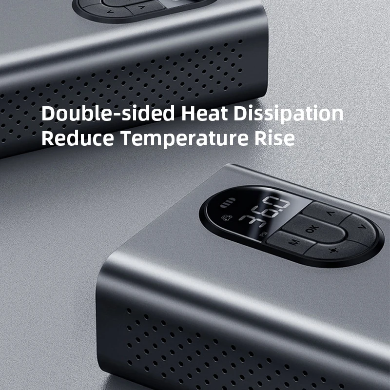 Baseus Portable Inflator Pump Car Air Compressor Smart Digital Tire Pressure Detection Auto Tire Pump For Car Bike Motorcycle - Inflatable Pump - Image 3