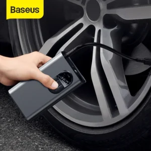 Baseus Portable Inflator Pump Car Air Compressor Smart Digital Tire Pressure Detection Auto Tire Pump For Car Bike Motorcycle - Inflatable Pump