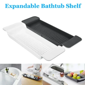 Bathtub Storage Rack Bath Tray Shelf Shower Tub Bathroom Tools Makeup Towel Organizer Plastic Kitchen Sink Drain Holder Shelf|Bathroom Shelves|   - AliExpress