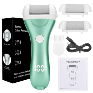 Electric Pedicure Foot File USB Rechargeable Power Display  Grinding Exfoliator Replacement Heads For Heel Callus Remover