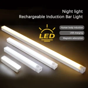 Motion Sensor Led Bar strip lights Night Light power bank Rechargeable Night Lamp Kitchen Cabinet Lamp home appliance room decor| |   - AliExpress