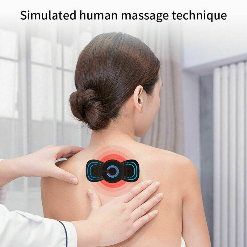 Mini Portable Electric Neck Massager Shoulder Back Physiotherapy Massager Vibration Sticker - Image 4