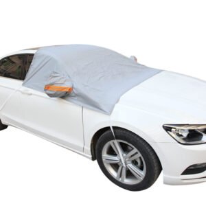 Aluminum Film Car Snow Cover Car PEVA Plus Cotton Snow Cover Anti-frost Reflective Strip Front Windshield Car Half Cover