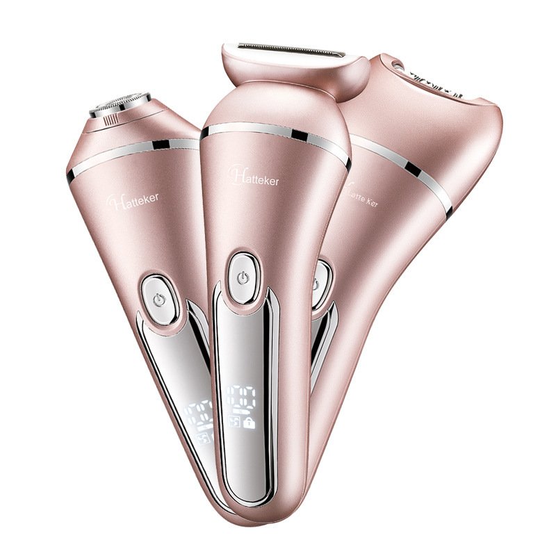 Women's Multi-function Electric Shaver Household Three-head Replacement Hair Remover Full Body Washing Whole Body Hair Scraper - Image 5