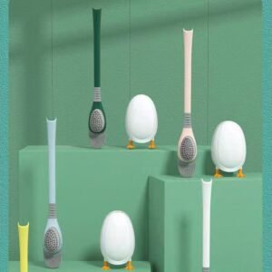 Duck Diving Duck Silicone Toilet Brush No Dead Corner Wash Toilet Brush Wall-mounted Home Toilet Cleaning Set
