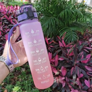 Tritan Cycling Plastic Water Bottle Gradient Color Frosted Space Cup Sports Fitness Water Bottle Couple Water Bottle Can Be LOGO