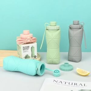 Food Grade Silicone Folding Water Bottle Outdoor Foldable Water Cup High Temperature Resistant Easy Storage Water Cup In Stock