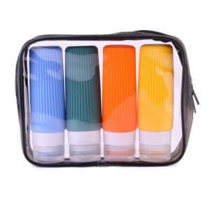 Portable Travel Silicone Sub-bottle Storage Bag Suit Shampoo Sub-bottle Silicone Bottle Travel Suit