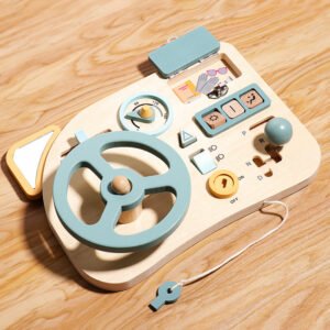 Montessori Early Education Steering Wheel Simulation Busy Board Children's Play House Learning Driving Educational Toys