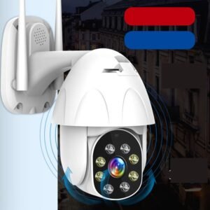 8LED WIFI IP Camera 1080P IP66 Waterproof Night Vision Pan Tilt Security IR Cam Two-way Radio Camera