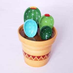 Creative cactus ceramic measuring spoon baking scale measuring spoon